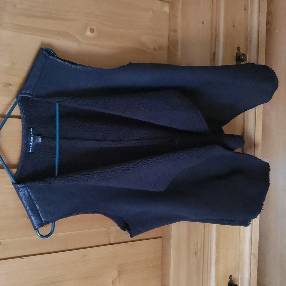 Rock & Republic Faux Suede and Sherpa Vest